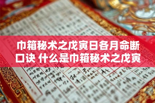 巾箱秘术之戊寅日各月命断口诀 什么是巾箱秘术之戊寅日各月命断口诀 巾箱秘术之戊寅日各月命断口诀 什么是巾箱秘术之戊寅日各月命断口诀