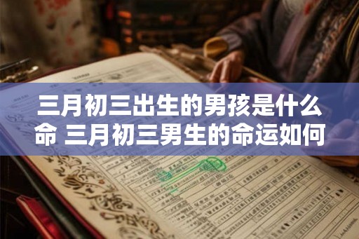 三月初三出生的男孩是什么命 三月初三男生的命运如何