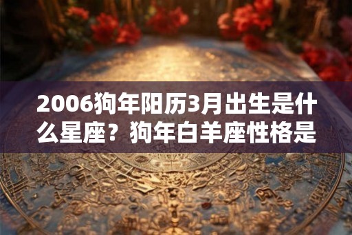 2006狗年阳历3月出生是什么星座？狗年白羊座性格是什么？