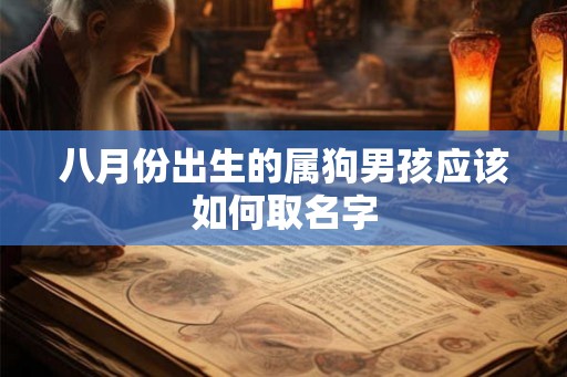 八月份出生的属狗男孩应该如何取名字