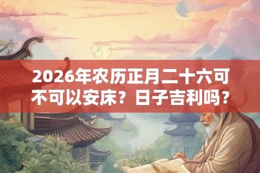 2026年农历正月二十六可不可以安床？日子吉利吗？