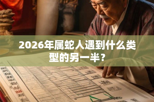 2026年属蛇人遇到什么类型的另一半？