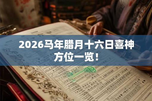 2026马年腊月十六日喜神方位一览！