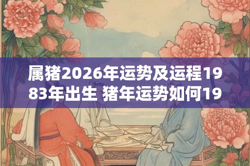 属猪2026年运势及运程1983年出生 猪年运势如何1983属猪人如何发挥