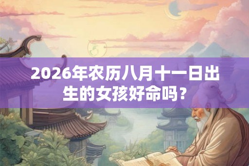 2026年农历八月十一日出生的女孩好命吗？