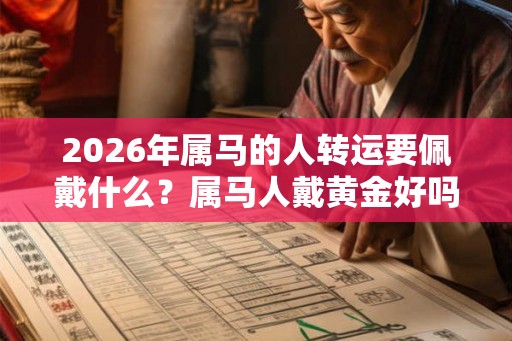 2026年属马的人转运要佩戴什么？属马人戴黄金好吗？