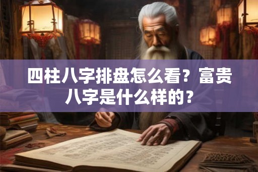 四柱八字排盘怎么看？富贵八字是什么样的？