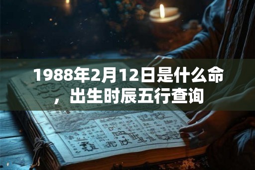 1988年2月12日是什么命，出生时辰五行查询