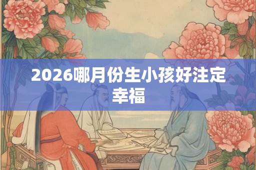 2026哪月份生小孩好注定幸福