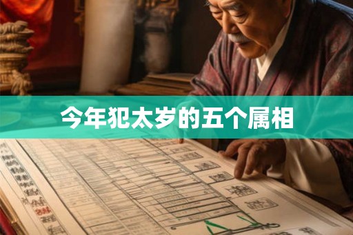 今年犯太岁的五个属相