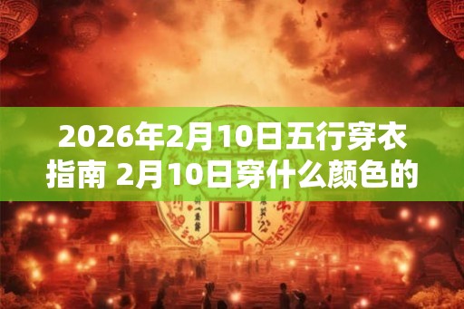 2026年2月10日五行穿衣指南 2月10日穿什么颜色的衣服