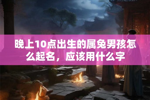 晚上10点出生的属兔男孩怎么起名，应该用什么字