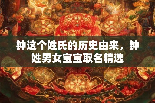 钟这个姓氏的历史由来,钟姓男女宝宝取名精选 钟这个姓氏的历史由来,钟姓男女宝宝取名精选