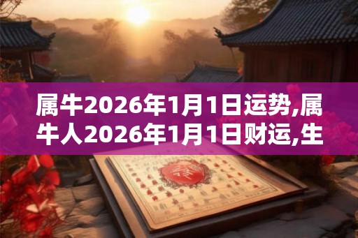 属牛2026年1月1日运势,属牛人2026年1月1日财运,生肖牛2026年1月1日运势