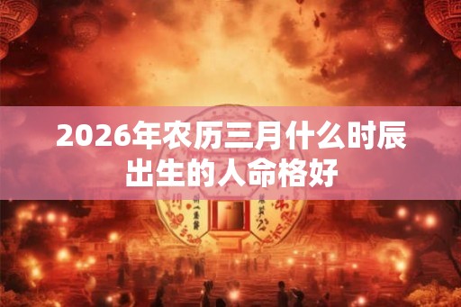 2026年农历三月什么时辰出生的人命格好