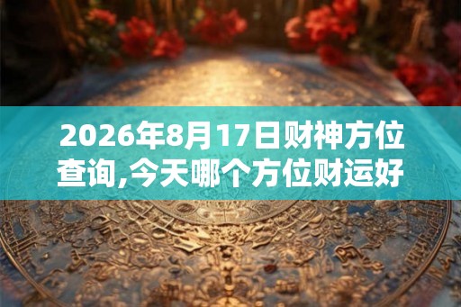 2026年8月17日财神方位查询,今天哪个方位财运好