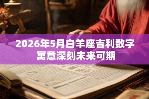 2026年5月白羊座吉利数字 寓意深刻未来可期