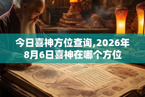 今日喜神方位查询,2026年8月6日喜神在哪个方位