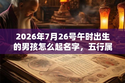 2026年7月26号午时出生的男孩怎么起名字,五行属什么 2026年7月26号午时出生的男孩怎么起名字,五行属什么