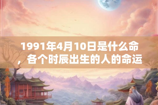 1991年4月10日是什么命，各个时辰出生的人的命运