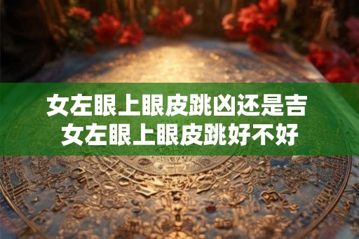 女左眼上眼皮跳凶还是吉 女左眼上眼皮跳好不好