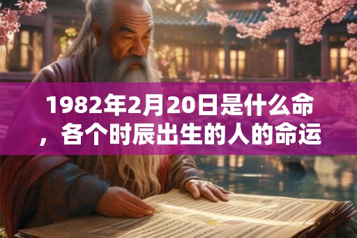 1982年2月20日是什么命，各个时辰出生的人的命运