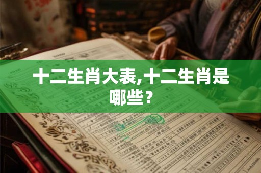 十二生肖大表,十二生肖是哪些？