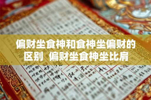 偏财坐食神和食神坐偏财的区别  偏财坐食神坐比肩