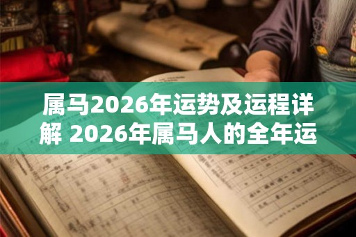 属马2026年运势及运程详解 2026年属马人的全年运势! 属马2026年运势及运程详解 2026年属马人的全年运势!