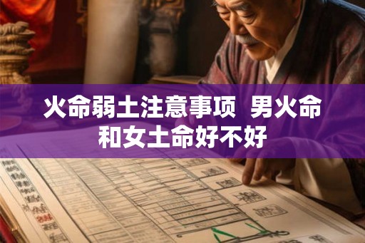 火命弱土注意事项  男火命和女土命好不好