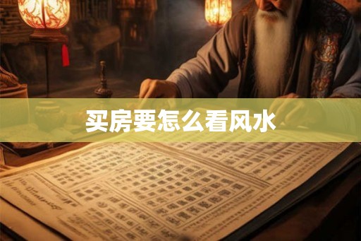 买房要怎么看风水
