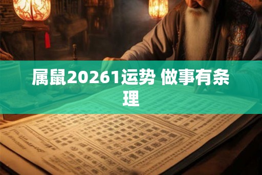 属鼠20261运势 做事有条理