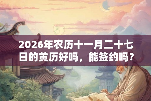 2026年农历十一月二十七日的黄历好吗，能签约吗？
