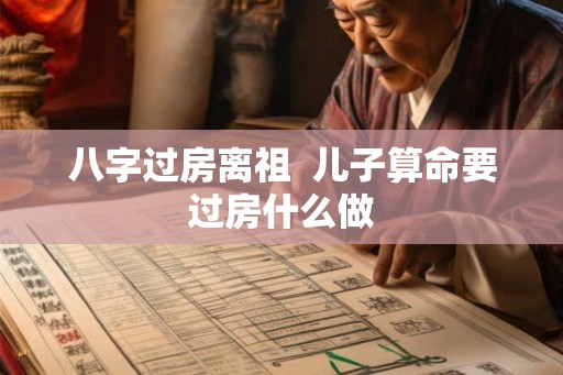 八字过房离祖 儿子算命要过房什么做 八字过房离祖 儿子算命要过房什么做