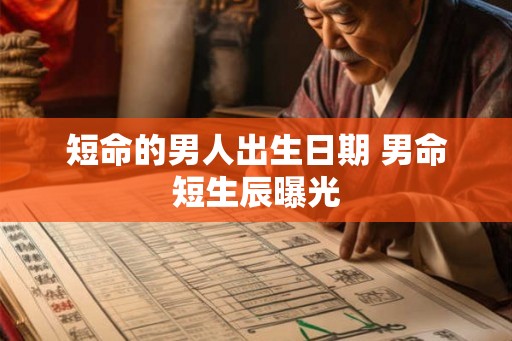 短命的男人出生日期 男命短生辰曝光
