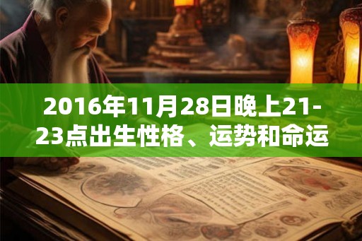2016年11月28日晚上21-23点出生性格、运势和命运