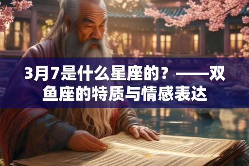 3月7是什么星座的？——双鱼座的特质与情感表达