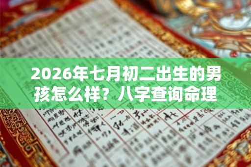 2026年七月初二出生的男孩怎么样？八字查询命理