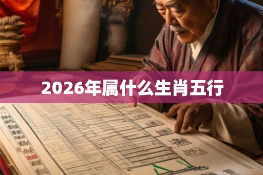 2026年属什么生肖五行