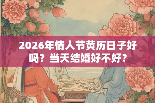 2026年情人节黄历日子好吗？当天结婚好不好？