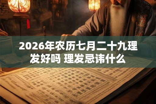 2026年农历七月二十九理发好吗 理发忌讳什么