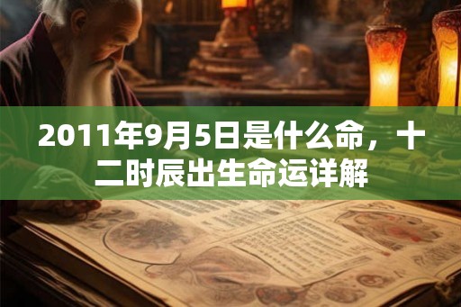 2011年9月5日是什么命，十二时辰出生命运详解