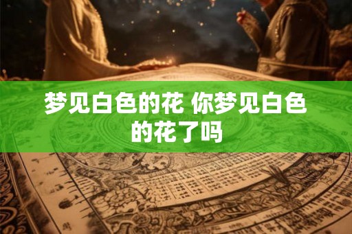 梦见白色的花 你梦见白色的花了吗