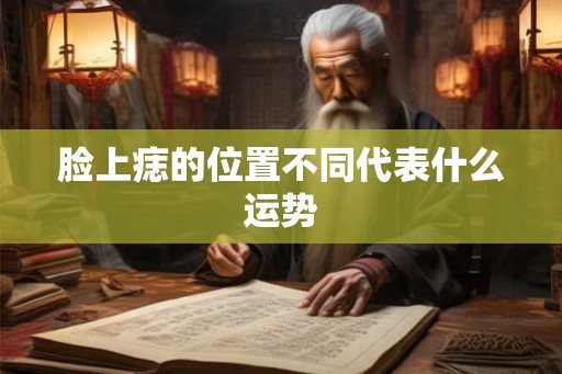 脸上痣的位置不同代表什么运势