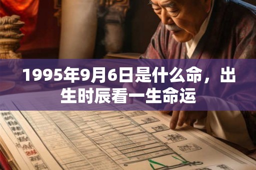 1995年9月6日是什么命，出生时辰看一生命运