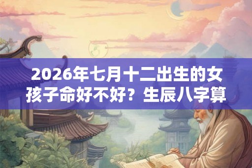 2026年七月十二出生的女孩子命好不好？生辰八字算命