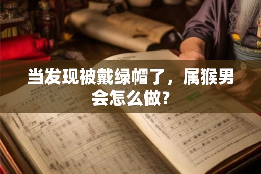 当发现被戴绿帽了，属猴男会怎么做？