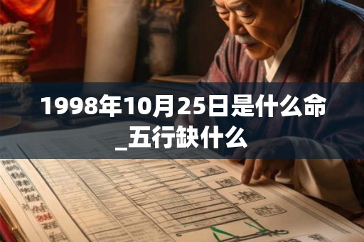 1998年10月25日是什么命_五行缺什么