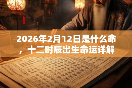 2026年2月12日是什么命，十二时辰出生命运详解