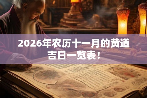 2026年农历十一月的黄道吉日一览表！